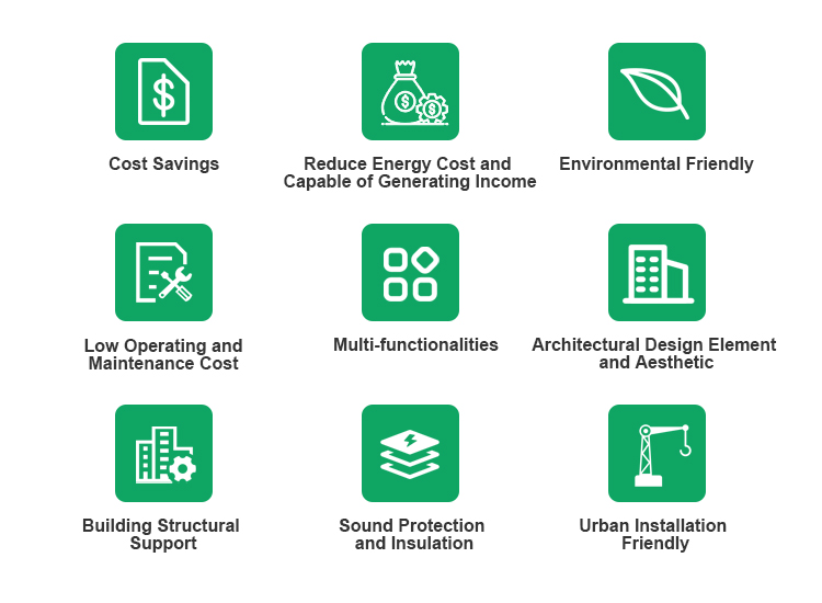 5 - Advantages of BIPV 5- مميزات BIPV