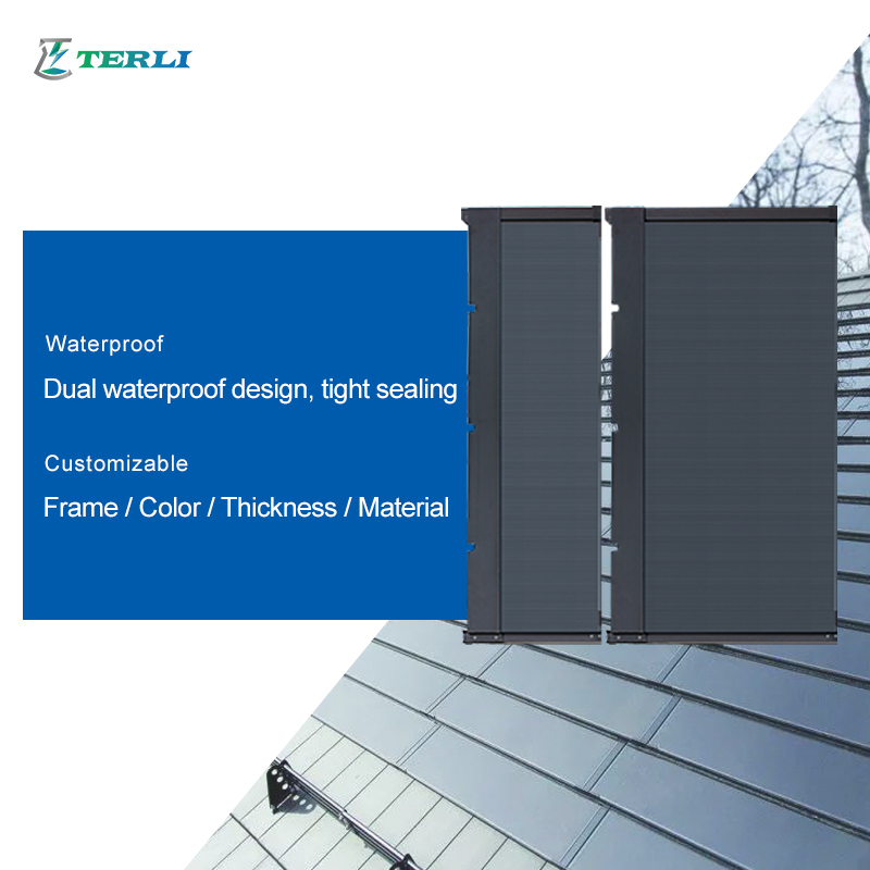الكادميوم تيلورايد (CdTe) نظام بلاط السقف الشمسي ذو الأغشية الرقيقة للسقف الزجاجي الشمسي
