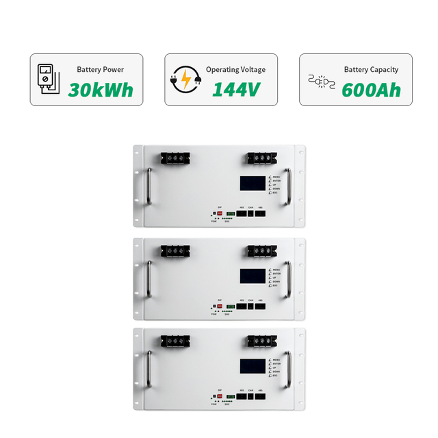 نظام خزانة بطارية ليثيوم أيون LiFePO4 OEM 600ah 30kw