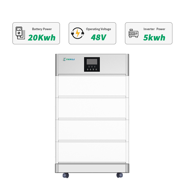  48V 20KW الكل في واحد Lifepo4 نظام الطاقة الشمسية البطارية