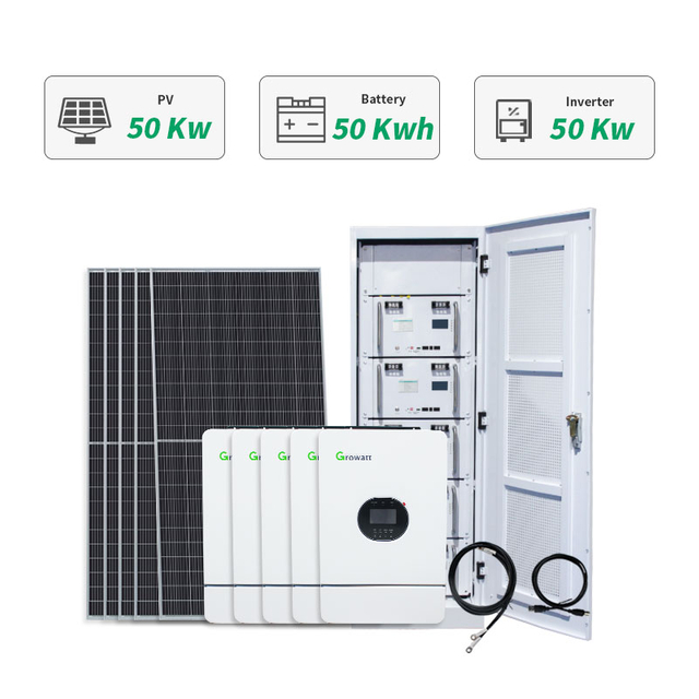 60Kw المتجددة 48V بطارية ليثيوم تخزين الطاقة الألواح الضوئية أطقم للمزرعة