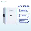 بطارية ليثيوم أيون مثبتة على الحائط بقدرة 48 فولت 100 أمبير في الساعة LiFePO4 